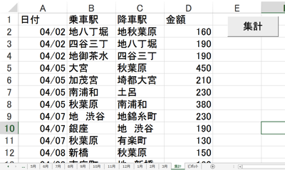 シート集計マクロ