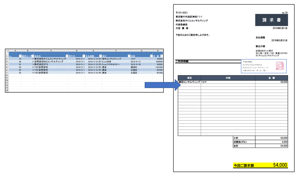 Excelマクロで請求書作成 Pdf保存 複数データ対応完全版 Ex It